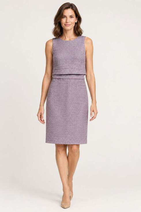 J.CREW Dresses & Skirts - J.Crew Going Places Tweed Sheath Dress Size 4 Lavender Boucle Pockets